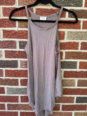 Sienna sky Women's Taupe High-Low Tank Top